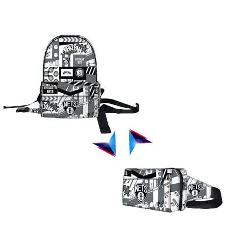Pro Specialties Group Bolsa esportiva multifuncional Brooklyn Nets Transformer, alça ajustável, Multi, Large, Mochila esportiva