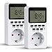 Produktbild Digitale Zeitschaltuhr, 20 Programme Zeitschaltuhr Steckdose mit Kinderschutzsicherung Programmierbarer Plug-In-Timer-Schalter, LCD Display und Einbruchsicheren Zufallsschaltung(2 Stück)