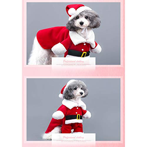 DECDEAL Papai Noel Cachorro Fantasia Roupas de Natal Animais de Estimação Filhote de Cachorro Casaco
