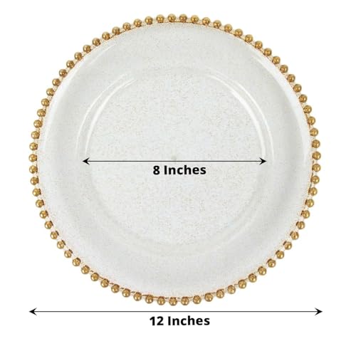 Platos cargadores acrílicos redondos 13" dorado claro x12 miniatura 3