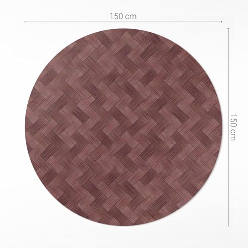 Tapis Vinyle Résistant à la Rayure PVC Durable Imprimé Chevrons