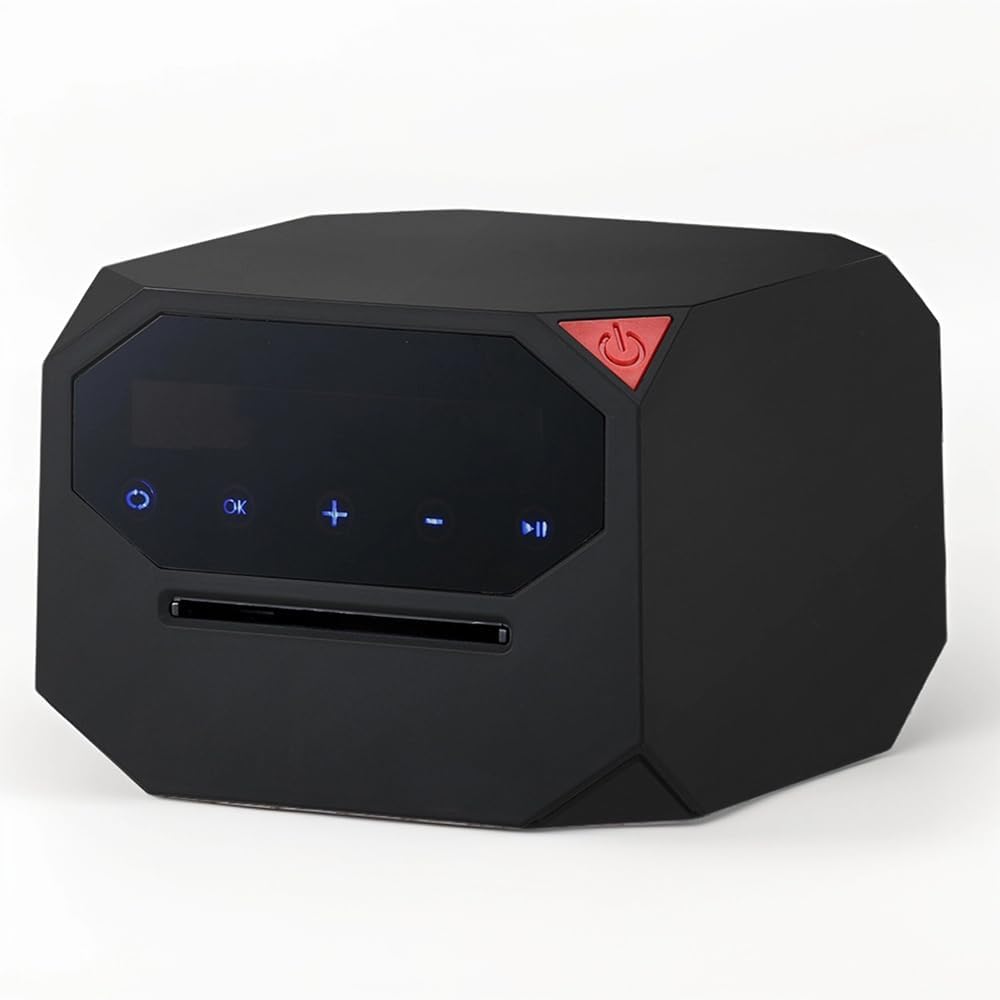 Vikye Automatic Shuffler and Dealer, Rechargeable 2500mAh Programmable Automatic Card Shuffler with Multi Player Modes for Bridge Sized Cards and Poker Games (Black)