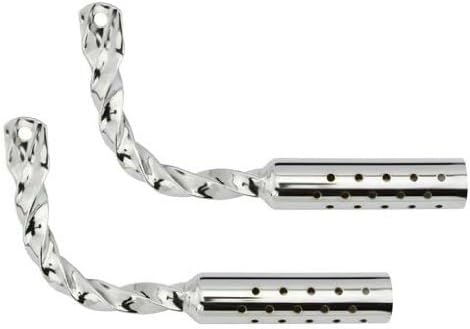 Lowrider Twisted Muffler W/Holes Chrome.