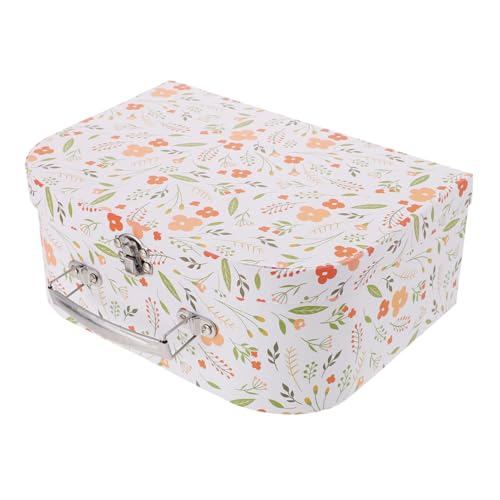 Gatuida Caja De Almacenamiento Portátil Multifuncional Para Niño Niña Con Asa Diseño Floral Decorativo Organizador Compacto Para Juguetes Útiles Escolares y Objetos Personales