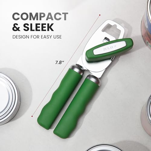 Image of Zulay Kitchen Manual Can Opener Heavy Duty Patented Stainless Steel, Pine