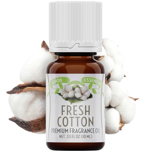 Image of Good Essential - Fresh Cotton Fragrance Oil for Laundry, Dryer Balls, Soap Making, Candle Making, Lotions, Diffuser - 0.33 fl oz
