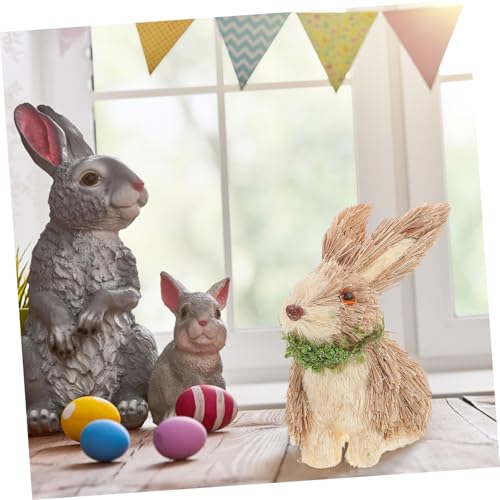 Lapin de paille pour décoration de table de Pâques champêtre