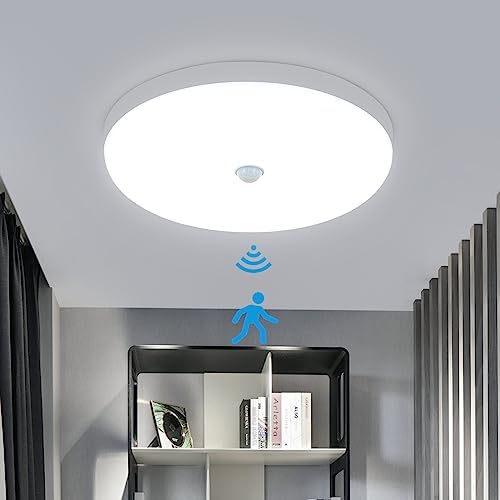 30 W Sensor Deckenleuchte mit Bewegungsmelder, 6500 K weißes Licht, LED ...