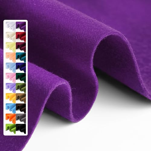 Image of Purple Soft Felt Sheet, 36 inch x 36 inch, 1.6mm Thick Acrylic Felt Fabric