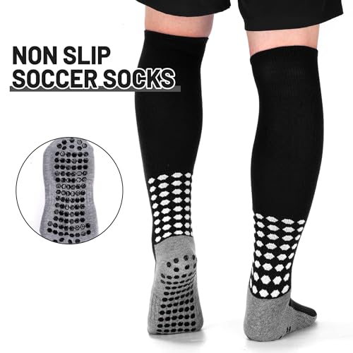 Ultrafun 2/4 Pairs Grip Soccer Socks Non Slip Knee High Compression Soccer Football Socks3