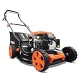 Cortacésped de Gasolina FUXTEC FX-RM4646ECO 46cm de Anchura de Corte - Potente Motor de Gasolina de 146cc Easy Clean 3en1 2,6KW Mulching recogedor de Hierba 50L