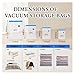 YANGQINGFEI 5Pcs Vacuum Storage Bags or 1Pcs Pump, Vacuum Seal Bag Space Saving Bags for Comforters Clothes Pillow Bedding Blanket Storage(30x50-5pcs)