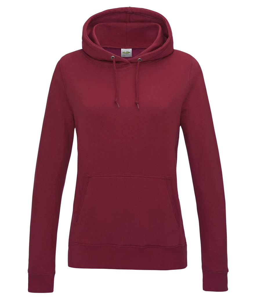 AWDis Women's Girlie College Hoodie, Red (Red Hot Red Chilli), 12 (Manufacturer Size:Medium)