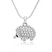 SpinningDaisy Crystal Sparkling Happy Hedgehog Necklace | Cute Hedgehog Necklace for Girls
