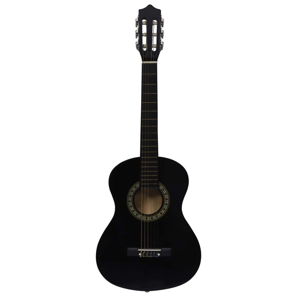 Kindergitarre 1/2 34" Akustik Gitarre für Anfänger, Schwarz