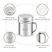 ZERUIDM Stainless Steel Salt and Pepper Shakers Set, 10 OZ Seasoning Spice Shaker with Lid and Handle 127 Holes, Metal Dredge Shaker for Powder Sugar Cooking Kitchen Baking (2 Pieces)