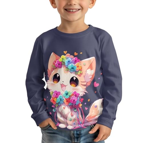 Image of Girls Basic Tee Shirts Outdoor Long Sleeve Shirt Winter Clothes Size 3-16 Top Fall Clothes Gift for Holiday