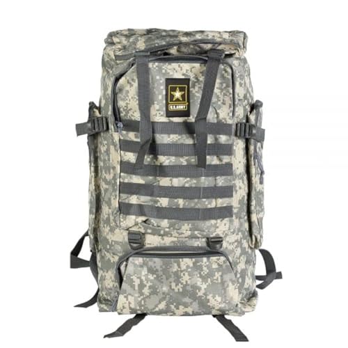 US Army 70L Tactical Backpack with Water Bottle Pouch