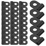 Alipis 100pcs Nylon R-Type Wire Clips 1/8 Inch Cable Clamps Black for Wire Management and Outdoor Rope