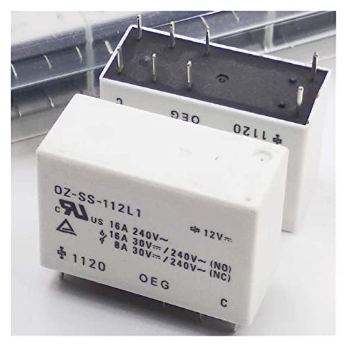 Relé OZ-SS-112L1 12V de 8 pines con dos unidades para circuitos electrónicos 2