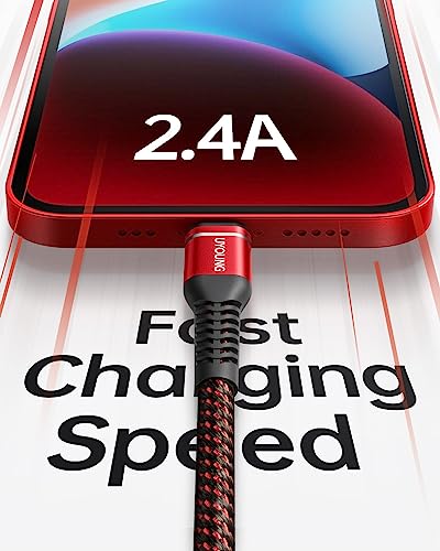 Uyoung 3Ft Iphone Charging Cable Mfi Certified 3Pack 3 Foot Lightning Cable Fast Usb Nylon Braided Charger Cord Compatible With Iphone 14/13/12/11/X/Xs/Xr/Xs Max/8/7/6/5S/Se/Ipad #TOP1