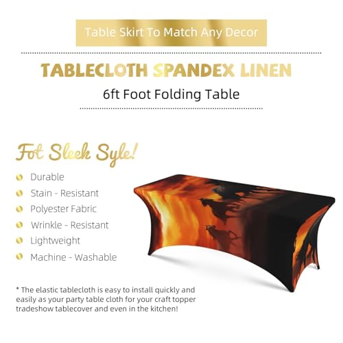 Nappe élasthanne rectangulaire extensible housse table 1m80 de réception - 6