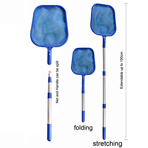 Zwembad Debris en Blad Netto Skimmer met 3 Manier Telescopische Schoonmakende Pool door Crystals® - Image 3