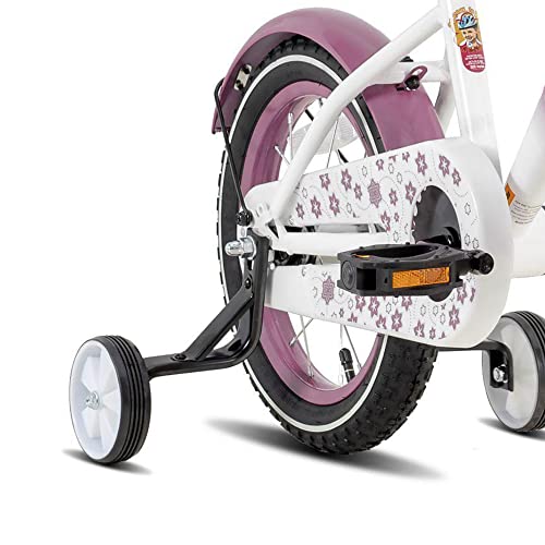 Image of JOYSTAR 12 Inch Kids Bike Little Daisy Girls Bike with Training Wheels Doll Seat Basket & Streamers Princess Kids Bicycle for Girls Toddler of 2-4 Years Toddler Girl Bikes Purple