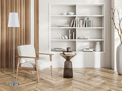 WOFI Unisex - Erwachsene, Standleuchte, Serie: Fynn, Weiß, 25 x 25 x 150 cm