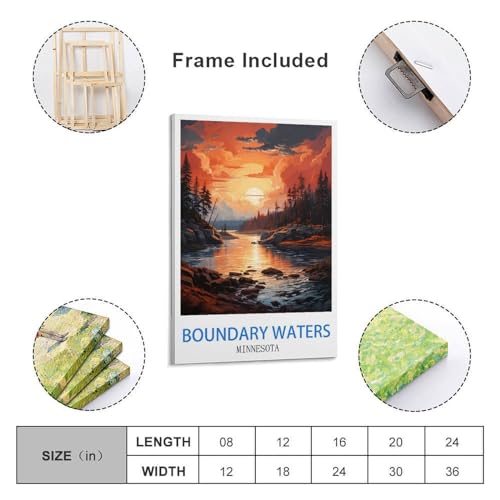 Affiche Boundary Waters Minnesota solution grand mur vide salon 40x60 - 2