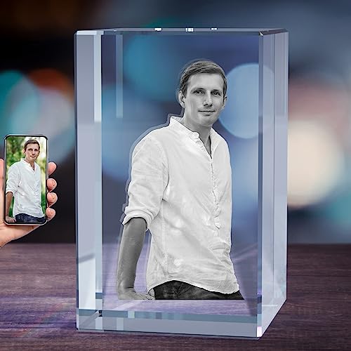 3D Crystal Photo Personalized Gifts Idea With Your Picture, 3D Customized Picture For Graduates Gift, 3D Laser Etched Pictures For Anniversary Couple, Memorial Day, Appreciation, Wedding, Engagement, Graduation, Christmas Gifts #TOP3