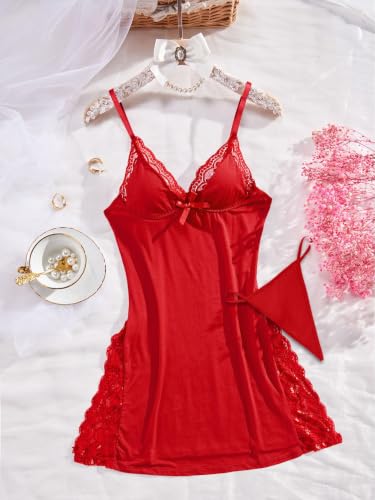 Image of Foxiny Sexy Lingerie for Women Nightgowns Babydoll Dress Sets