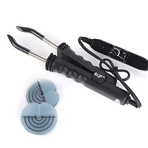 Neitsi Professional Flat Shape Fusion Hair Connector + Keratin Glue Rebonds Nail/U Tips 50pcs (02 Black)