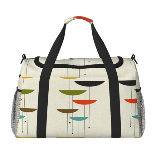 Bolsa de playa grande y plegable con estampado retro para piscina y deportes