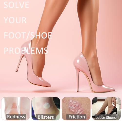 Image of 6 Pairs Heel Cushions Inserts for Loose Shoes, Heel Pads Grips Liner Snugs, Filler Improved Shoe Fit and Comfort, Prevent Too Big Shoes from Slipping,Heel Pains frictions and Blisters (Beige)