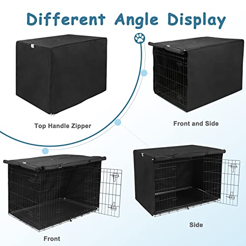 Deblue Durable Medium Dog Crate Cover, Windproof Dog Kennel Covers Fit 30 Inch Wire Crate Cover Black - (30 Inches, Black) #TOP4