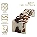 Cow Print Table Runner, Rustic Country Farmhouse Animal Fur Skin Western Farm Brown Cowhide Print Dinner Runner for Home Kitchen Dining Table Decoration 13