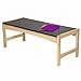 Wooden Mallet DT2-BG Coffee Table with Black Granite Look Top, Light Oak