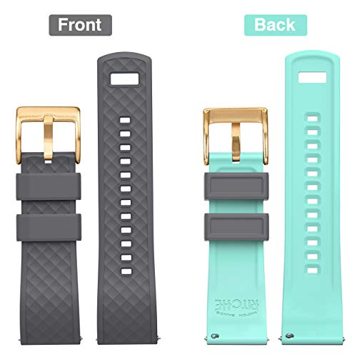 Image of Ritche Christmas Gift Silicone Watch Bands 18mm 20mm 22mm 24mm Quick Release Rubber Watch Bands for Men, White Elephant Gifts, Stocking Stuffers For Men