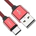 USB Type C Cable,3FT 2PACK,USB-C Charging Cord Fast Charging Compatible Samsung Galaxy Note 9 8 S10 S9 S8 Plus,Google Pixel 2 XL,LG G7 V35 ThinQ,V30,Moto Z3 G6 X4,ZTE Blade Z Max X,OnePlus 6 5T(Red)