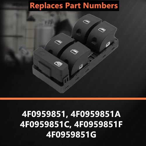 Elektrischer Fensterheberschalter Power Master Fensterschalter,Für Audi A3 A4 b6 b7 A6 c6 Q7,4F0959851 4F0959851A 4F0959851C 4F0959851G