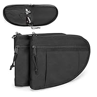 GOBUROS Gepolsterte Pistolentaschen mit abschließbarem Reißverschluss, Pistolentasche mit verdicktem Samtfutter für die Aufbewahrung und den Transport von Waffen (2 Packungen)