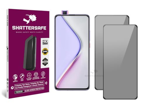 Image of Anti-Spy Privacy Tempered Glass Compatible For Redmi K30 Pro Zoom [Pack of 2]. 9H Hardness, Anti-Scratch, Edge-to-Edge Protection With Easy Installation Kit & Case Friendly Fit.