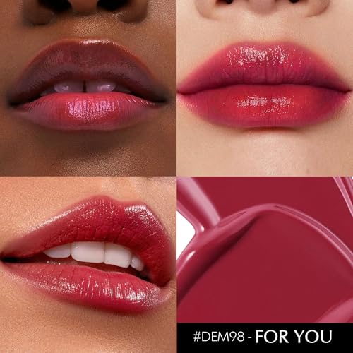 Image of Depuplum 3Pc Dark Red Lipsticks Set for Women Hydrate Lipstick Glossy Moisture Lip Gloss Sheer-Medium Coverage Long Lasting Lipsticks for Dry Lips, DM68 /95 /98