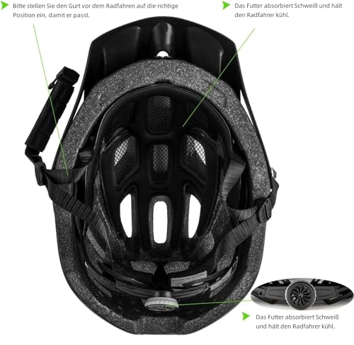 Exclusky MTB-Helm für Herren und Damen mit Visier