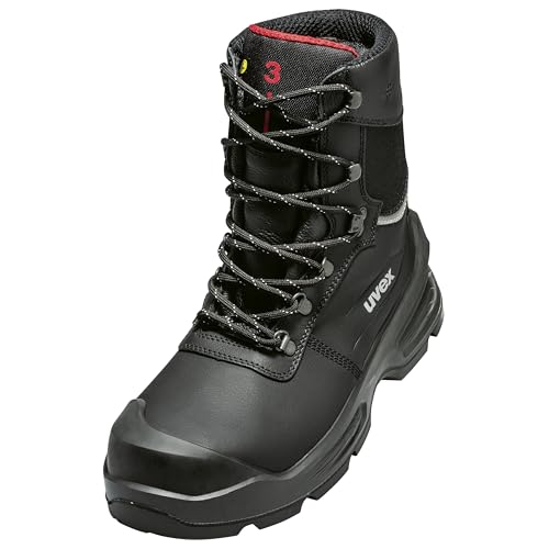 Chaussures de travail d'hiver Uvex 3 quatro en cuir doublé S3 protection orteils sans métal