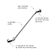EZRED 4S12L 12-inch Chrome Quarter Stick With Locking Flex Heads, Combination 1/4