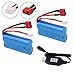Produktbild Crazepony-UK 2PCS 7.4V Battery 1500mAh 15C Akku with USB Charger for WLtoys 4WD Rc Cars 12403 12401 12402 12404 12428 Spare Part Replacement