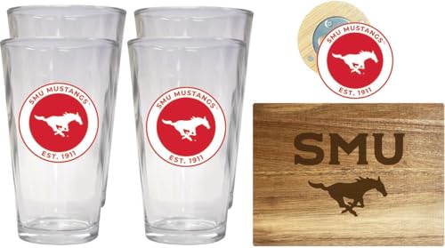 Set de 4 Vasos Pint y Tabla de Corte con Abrebotellas