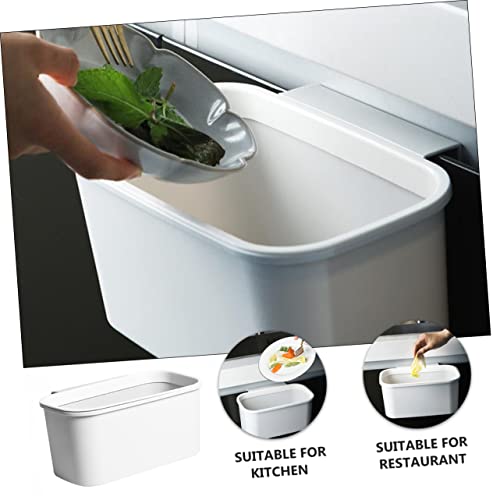 Caneca de basura colgante rectangular blanca DECHOUS 2 piezas miniatura 4